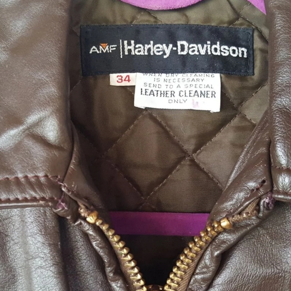 Vintage 70s Harley Davidson Leather Jacket 34 S - Picture 6 of 8
